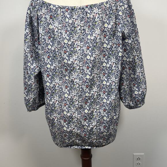 J. Crew Liberty Print "June Meadow" Floral Peasant Blouse XL - Picture 5 of 10